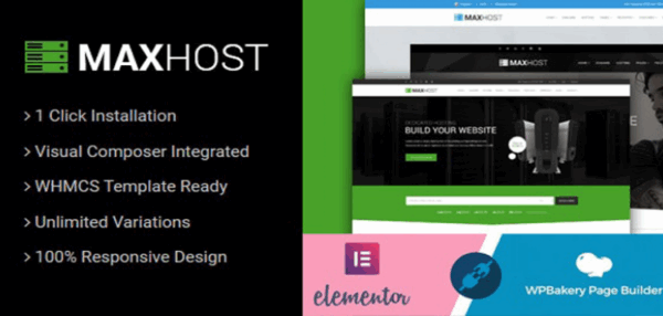 MaxHost - Web Hosting, WHMCS and Corporate Business WordPress Theme with WooCommerce v7.4.2